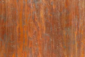 Jahrgang rustikal Textur, verwittert Stahl Platte, Gelb Eisen Tisch, und alt braun Metall Mauer mit Orange Rost Flecken, .perfekt zum retro Kulissen und dunkel Tafel Hintergründe foto