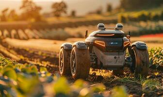 ai generiert Robotik im Landwirtschaft, Clever Landwirtschaft foto