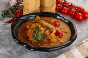 Gelb thailändisch Curry mit Rindfleisch foto