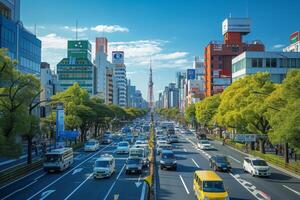 ai generiert das ehrfurchtgebietend Stadt Horizont von Nagoya foto