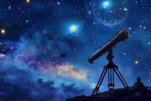 ai generiert sternenklar Astronomie Tag Nacht Himmel. generieren ai foto