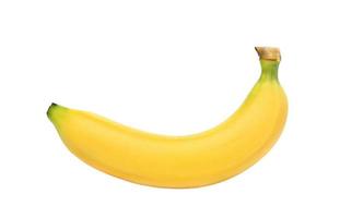 reife gelbe Banane isoliert auf weißem Hintergrund foto