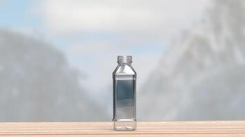 das Plastik Flasche zum sci oder Öko Konzept 3d Wiedergabe. foto