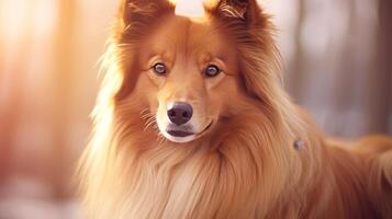 ai generiert schön Collie Hund Porträt mit Text Raum - - Ideal zum Marketing und Fotografie Der Umsatz foto