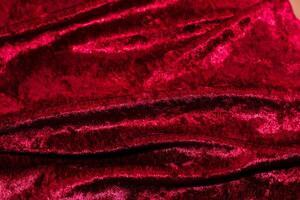 Textur von rot Velours Cord Stoff mit Falten foto