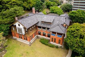 Antenne Aussicht von das beitou heiß Frühling Museum im Taipeh Stadt, Taiwan foto