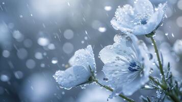 ai generiert schön Nemophila Blumen foto