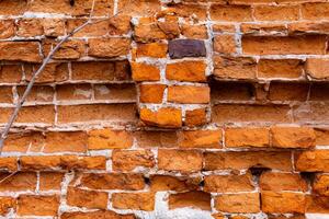 alt Backstein Mauer . alt Stein Textur, Stein Mauer Mauerwerk, foto