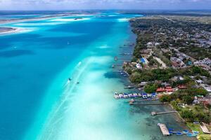 Bacalar Sieben Farben Lagune im Quintana roo foto