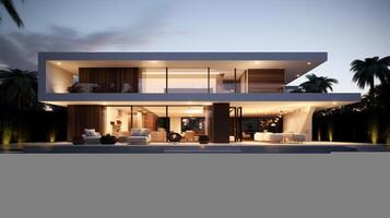ai generiert minimalistisch Zuhause Design foto