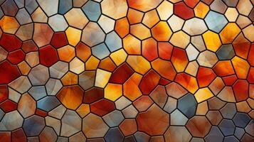 ai generiert Mosaik und Tessellationen Hintergrund foto