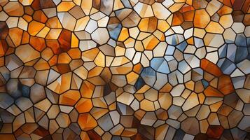 ai generiert Mosaik und Tessellationen Hintergrund foto