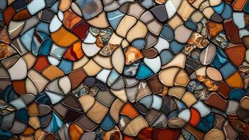 ai generiert Mosaik und Tessellationen Hintergrund foto