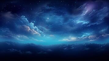 ai generiert Nacht Himmel Galaxis Hintergrund foto