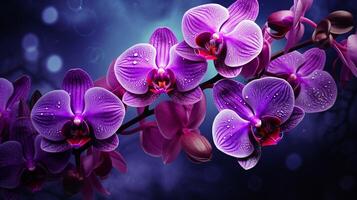 ai generiert Orchidee Hintergrund foto