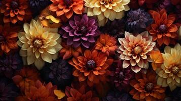 ai generiert saisonal Blumen- Hintergrund foto