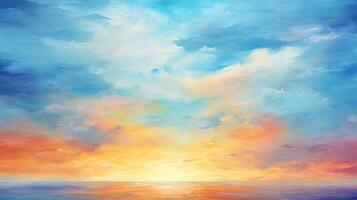 ai generiert Himmel mit abstrakt Impressionismus Hintergrund foto