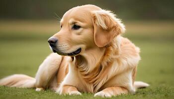 ai generiert golden Retriever, Hund Fotografie, Haustier Tier foto