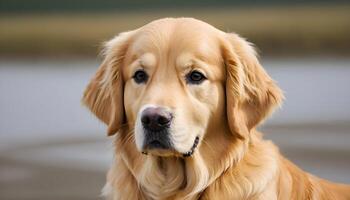 ai generiert golden Retriever, Hund Fotografie, Haustier Tier foto