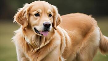 ai generiert golden Retriever, Hund Fotografie, Haustier Tier foto