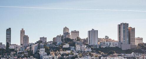 san Francisco Innenstadt. Horizont von das Meer foto