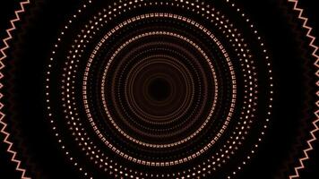 Hintergrund mit pulsierend Kreise im Rhythmus von Musik. Animation. Welligkeit Kreise im Musical Stil auf schwarz Hintergrund. ziehen um Kreise mit Pulsieren und Musical Vibration bewirken foto