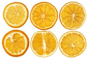 getrocknet Orangen isoliert auf Weiß Hintergrund Nahansicht foto