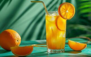 ai generiert tropisch Orange Sommer- trinken foto