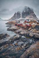 hamnoy Angeln Dorf auf Lofoten Inseln, Norwegen foto