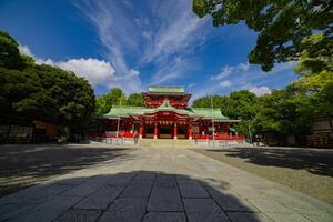 Main Tempel beim Tomioka Schrein Super breit Schuss foto