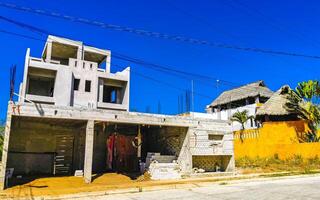 puerto escondido Oaxaca Mexiko 2023 Haus Hütte Konstruktion Gebäude Ruine im puerto escondido Mexiko. foto