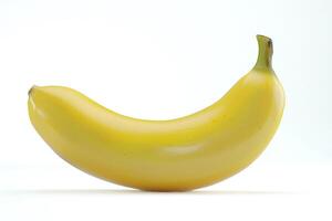 ai generiert gesund frisch Gelb Banane auf Weiß Hintergrund foto