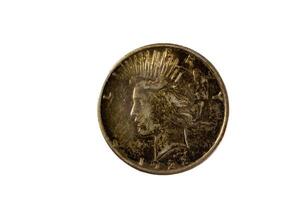 Gut getragen vereinigt Zustände Münze von 1923 Freiheit Kopf foto
