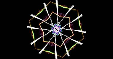 kaleidoskopisch Muster auf dunkel Hintergrund im beschwingt Farben foto