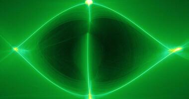 abstrakt Design im Grün und Gelb Linien Kurven Partikel auf dunkel Hintergrund foto