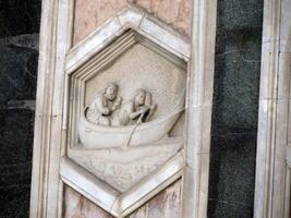 Florenz giotto Turm Detail in der Nähe von Kathedrale Santa Maria dei Fiori, brunelleschi Kuppel Italien foto