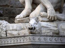 signoria Platz Florenz Italien Statue Detail foto