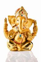 Ganesha Statue auf Weiß foto