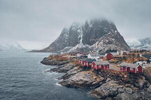 hamnoy Angeln Dorf auf Lofoten Inseln, Norwegen foto