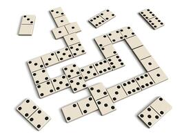 Weiß Domino Spiel foto