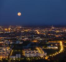 Nacht Antenne Aussicht von München, Deutschland foto