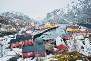 Nusfjord Angeln Dorf im Norwegen foto