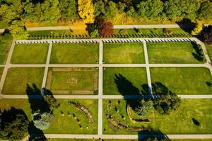 oben Aussicht von das Herbst Minsk botanisch Garten. Weißrussland foto