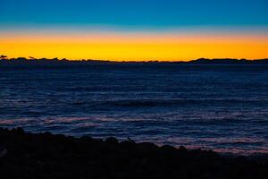 ein Sonnenuntergang Fotografie von das Küste im heda Shizuoka Tele Schuss foto