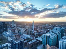 Stadt Center Gebäude von Birmingham zentral Stadt von England vereinigt Königreich während Sonnenuntergang. März 30., 2024 foto