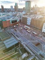 Stadt Center Gebäude von Birmingham zentral Stadt von England vereinigt Königreich während Sonnenuntergang. März 30., 2024 foto