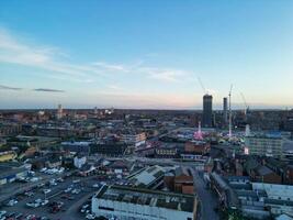 Stadt Center Gebäude von Birmingham zentral Stadt von England vereinigt Königreich während Sonnenuntergang. März 30., 2024 foto