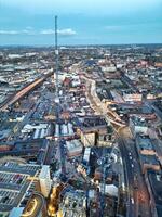 Stadt Center Gebäude von Birmingham zentral Stadt von England vereinigt Königreich während Sonnenuntergang. März 30., 2024 foto