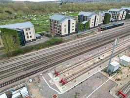 hoch Winkel Aussicht von zentral Eisenbahn Bahnhof von Oxford Stadt, England Vereinigtes Königreich. März 23., 2024 foto