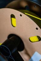 Spule von Gelb pla Glühfaden zum Drucken 3d Drucker foto